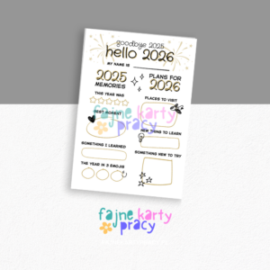 Goodbye 2025, Hello 2026 – New Year Worksheet