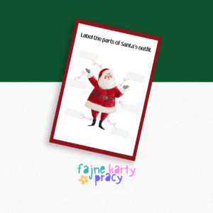 Label Santa's outfit