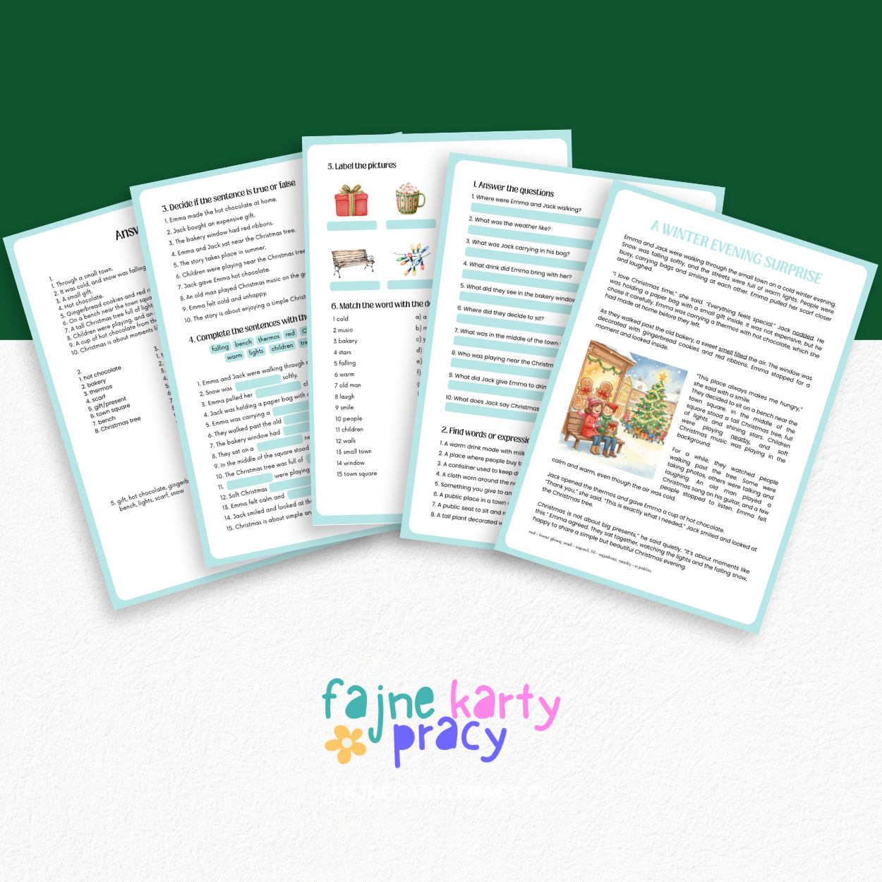 A Winter Evening Surprise reading comprehension A2